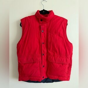 Orvis Goose Down Puffer Red Vintage Full Zip Vest Size Medium Fishing Outdoors